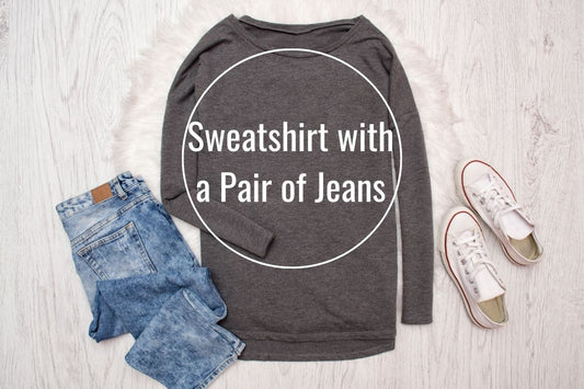 How to Wear a Sweatshirt with a Pair of Jeans?