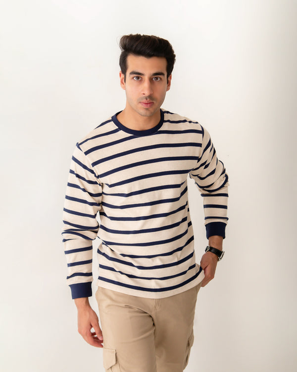 MENS YARN DYED SWEAT SHIRT